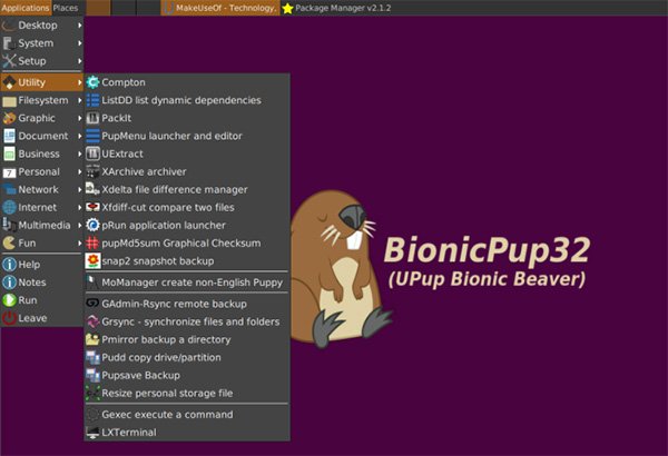 Các tính năng trên Puppy Linux