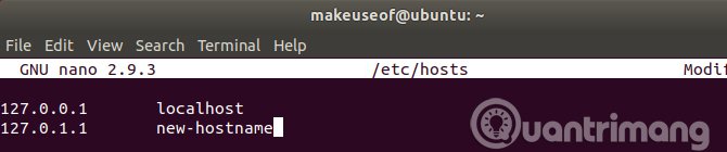 Đổi hostname mới