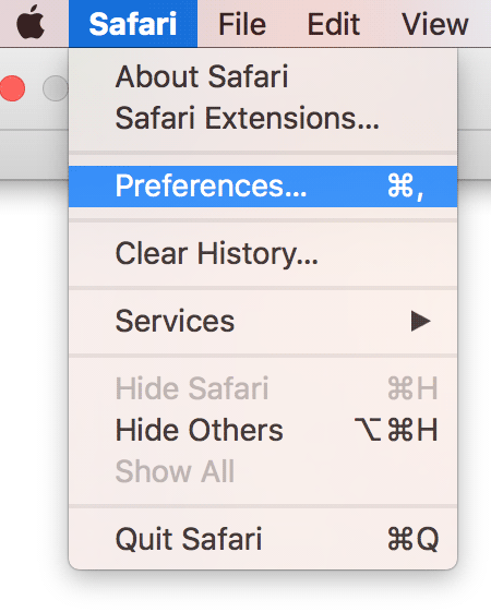  Menu Safari