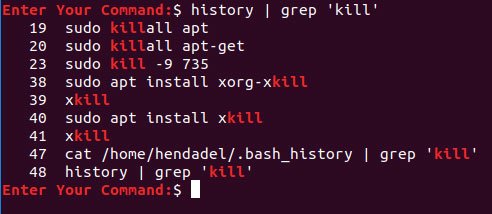 Kết hợp grep và history
