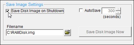 Cấu hình Save Image Settings