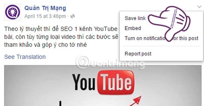 Cách lưu bài viết, liên kết trên Facebook