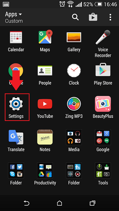  biểu tượng Settings