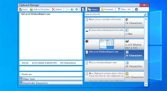 Sử dụng Comfort Clipboard Pro