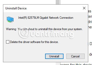 Chọn Uninstall