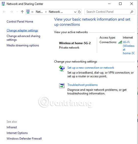 Change Adapter Settings