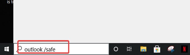 Sử dụng Outlook ở Safe Mode