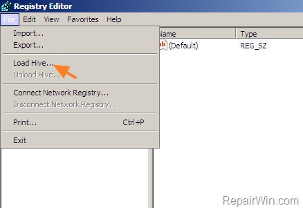 Từ Menu File 