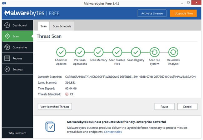 Kiểm tra virus và spyware