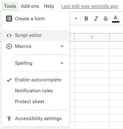Mở Script Editor