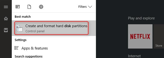 Create and format hard disk partitions