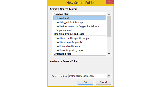 New Search Folder