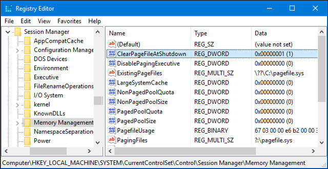 Kiểm tra Windows có xóa Page file không