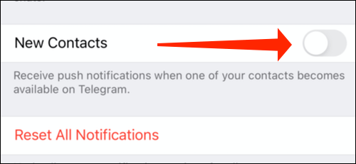 Tắt tùy chọn “New Contacts”