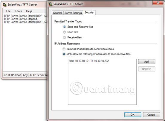 Solarwinds TFTP server