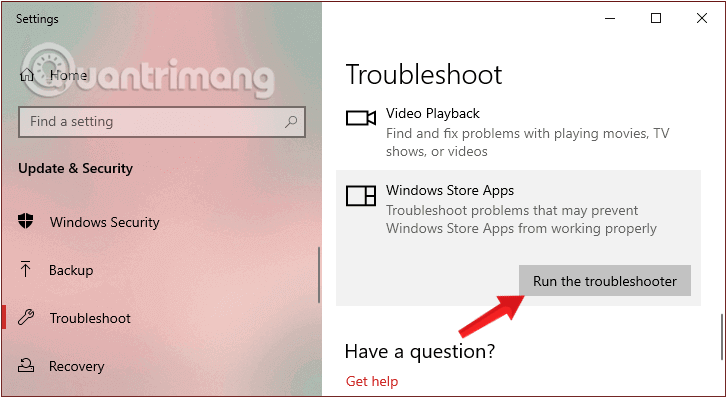 Sử dụng Troubleshooter để sửa lỗi không dùng được thanh taskbar