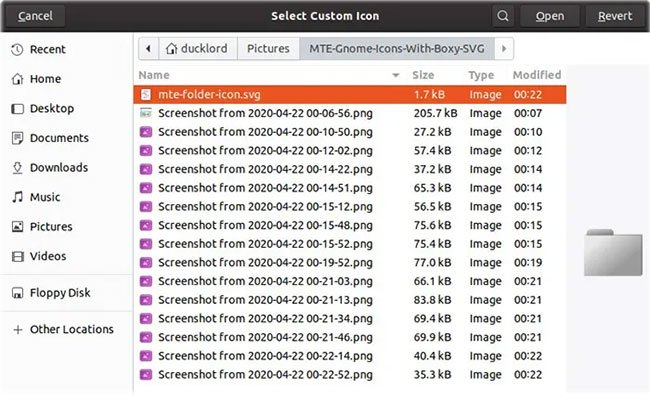 Gnome vẫn đề nghị bạn tránh định dạng XPM