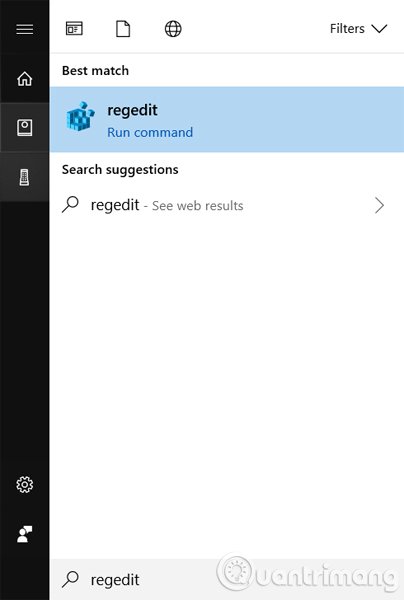 Mở Registry Editor