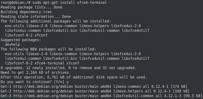 Cài đặt XFCE Terminal