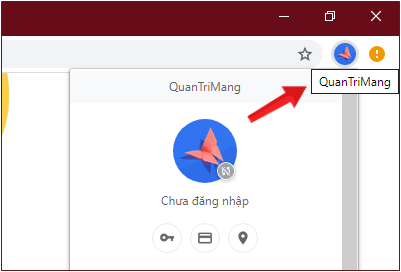Chrome điều hướng luôn sang profile mới vừa tạo