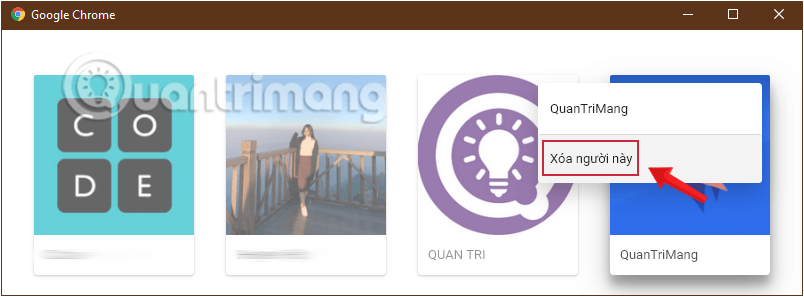 Xóa profile trình duyệt Chrome