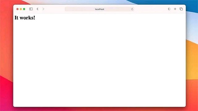 Web server đã chạy