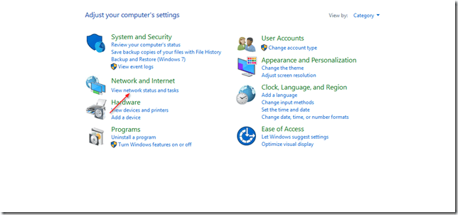 Nhấp vào View network status and tasks trong applet Network and Internet