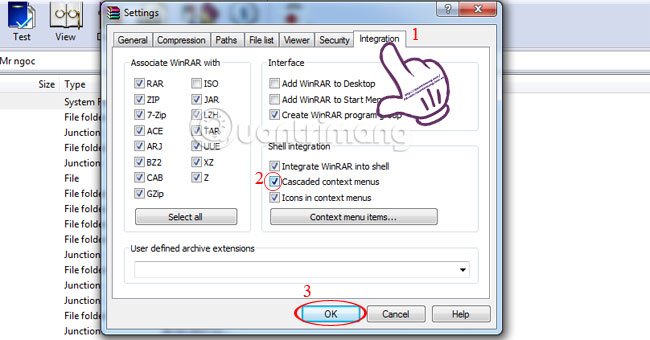 Hướng dẫn thu gọn menu WinRAR trên menu chuột phải