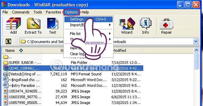 Hướng dẫn thu gọn menu WinRAR trên menu chuột phải