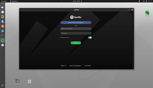 Nhấp vào cửa sổ Spotify để thu nhỏ nó vào khay hệ thống