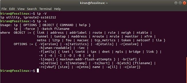 Lệnh ip trong Linux