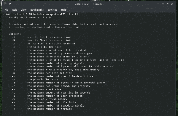 Các giá trị ulimit trên Linux