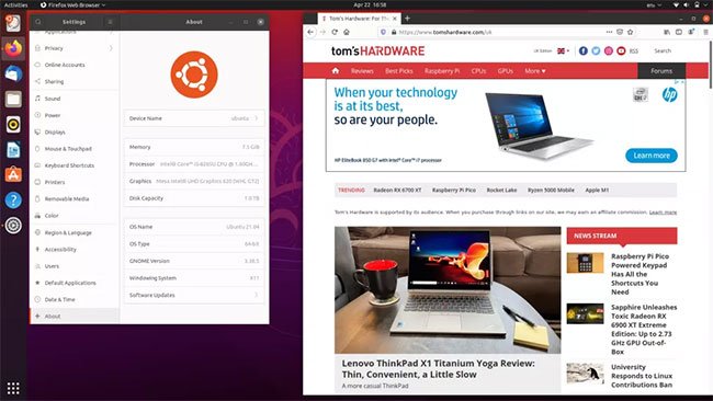 Ubuntu 21.04 chuyển sang Weyland