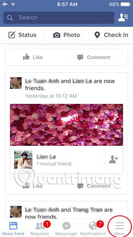 Tải ảnh HD lên Facebook trên iPhone/iPad