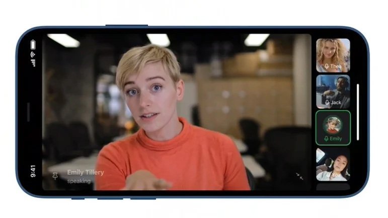 Ảnh chụp màn hình tính năng gọi video nhóm trên Telegram.
