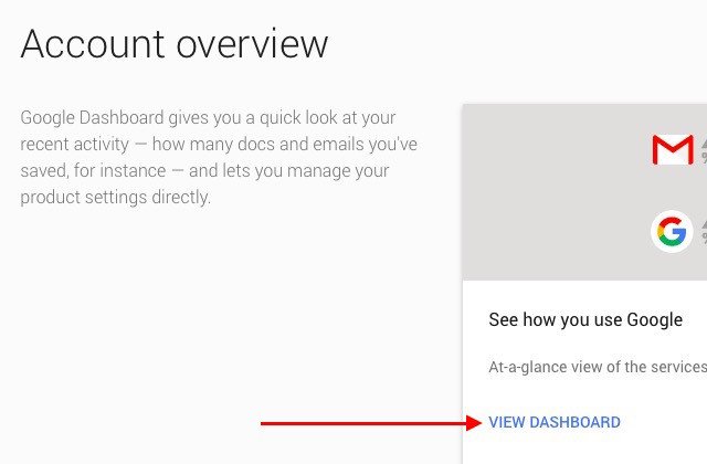 View dashboard
