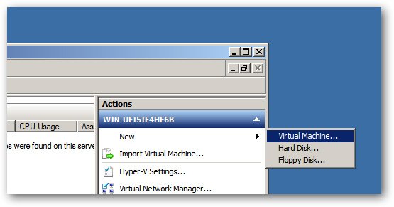 Nhấn New > Virtual Machine