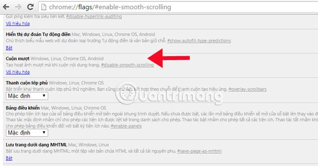 Cách tắt tính năng cuộn mượt trong Google Chrome