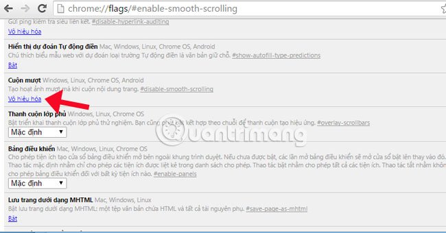 Cách tắt tính năng cuộn mượt trong Google Chrome