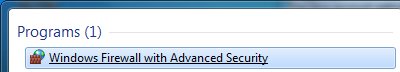  chọn Windows Firewall with Advanced Security