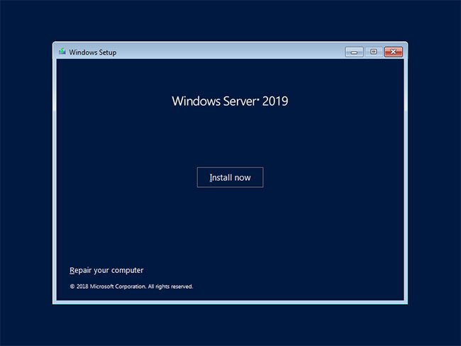 Nhấp vào Install Now
