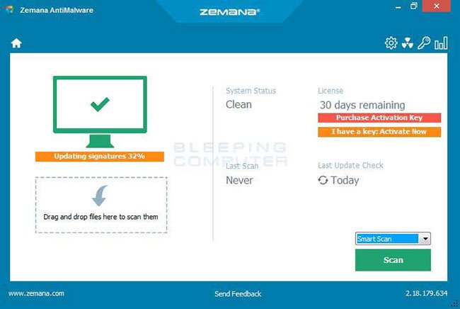 Zemana sẽ tự động khởi động