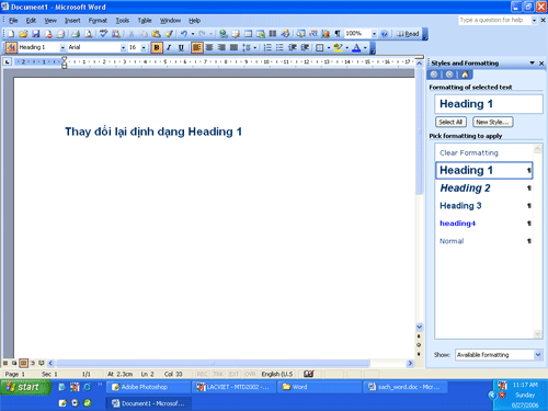 Cách tạo mục lục trong word - Ảnh 5. Cách tạo mục lục trong word - Ảnh 5.