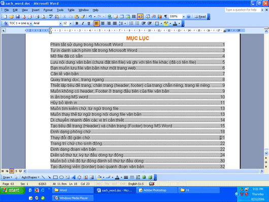 Cách tạo mục lục trong word - Ảnh 21. Cách tạo mục lục trong word - Ảnh 21.