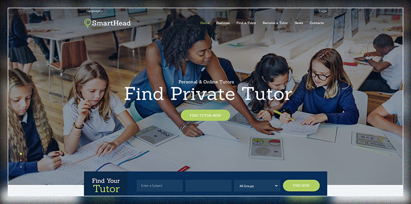 Mẫu thiết kế website trường học SmartHead chuyên nghiệp
