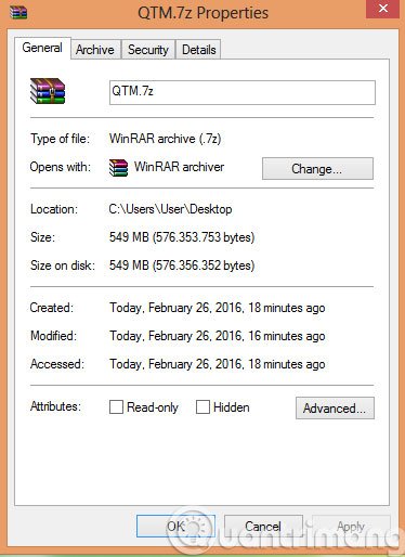 Chất lượng nén file của 7Zip