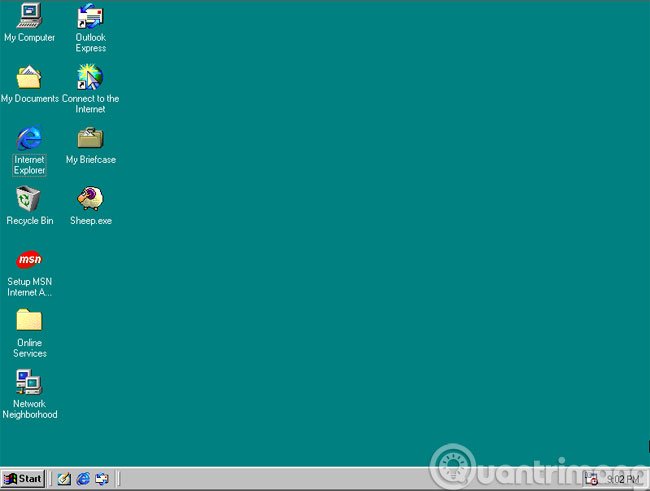 Giao diện của Windows 98