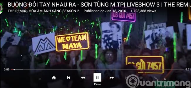 Video YouTube trên máy tính