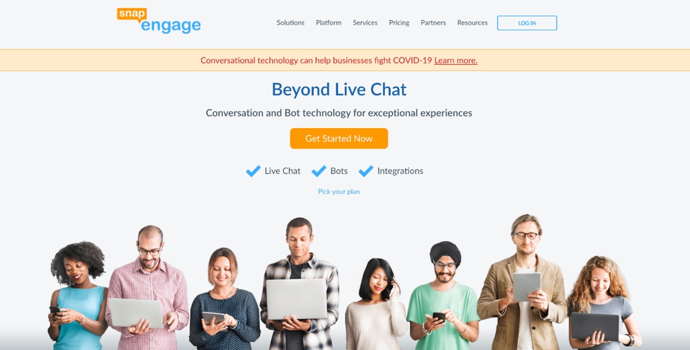 Phần mềm chat trực tuyến trên web SnapEngage