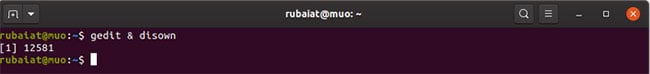 Đặt lệnh Linux chạy trong nền bằng cách sử dụng lệnh disown